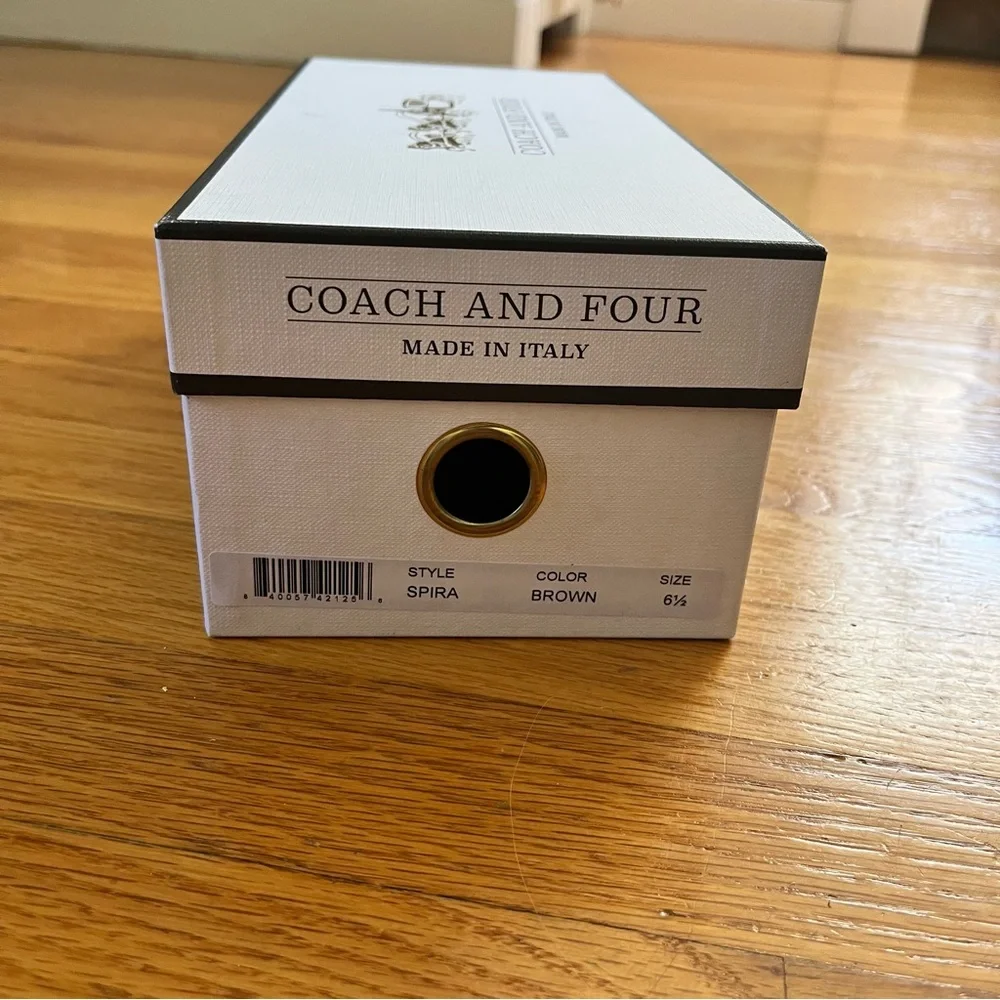 Coach and Four Spira Sandal, Brown, Size 6.5